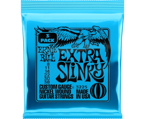 Ernie Ball - 3-Pack Extra Slinky Electric Strings 8-38