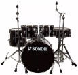 Sonor - AQ1 Studio 5-Piece Drum Kit (20,10,12,14,SD) with Hardware - Piano Black