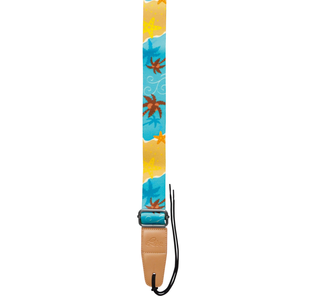 Colourful Ukulele Strap - Tropical Beaches Adventure