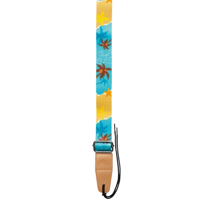 Leho - Colourful Ukulele Strap - Tropical Beaches Adventure