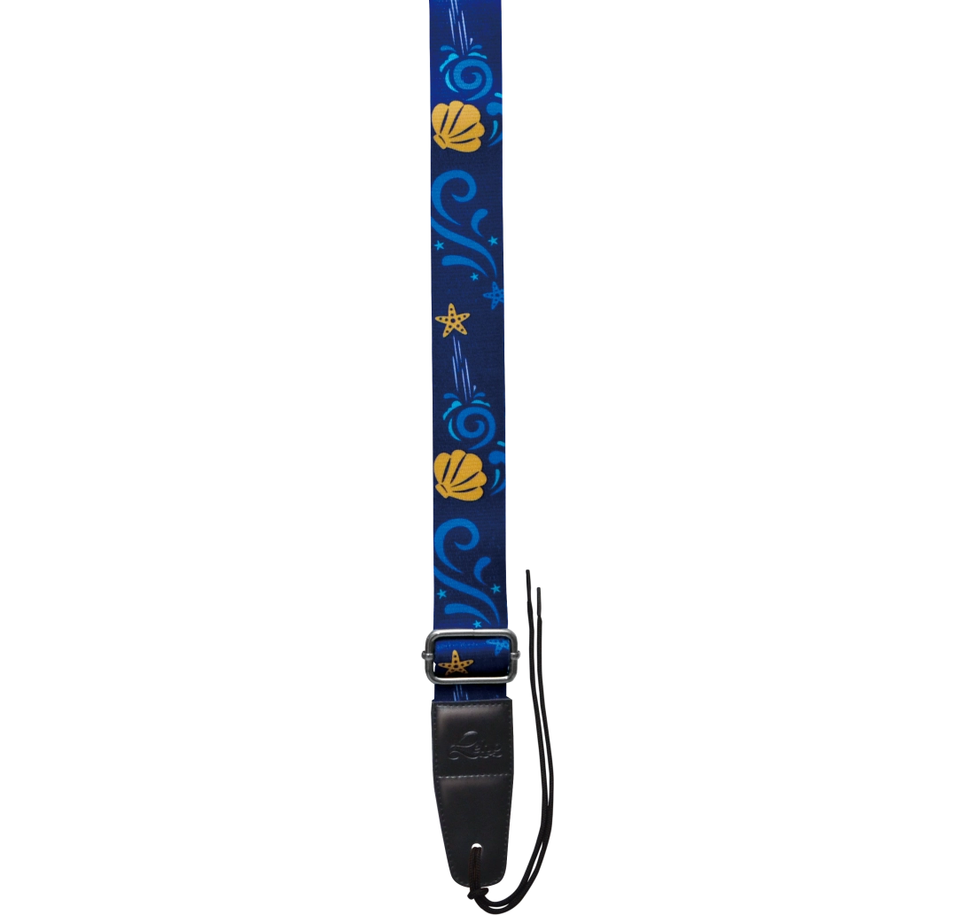 Colourful Ukulele Strap - Tropical Midnight Sea Shore