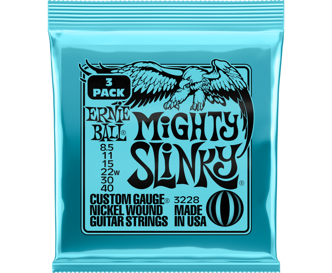 3-Pack Mighty Slinky Electric Strings 8.5-40