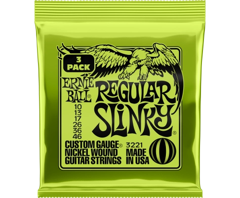 Ernie Ball - 3-Pack Regular Slinky Electric Strings 10-46