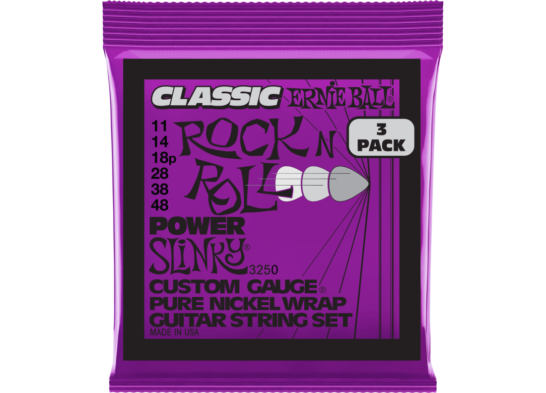 3-Pack Power Slinky Rock N Roll Electric Strings 11-48