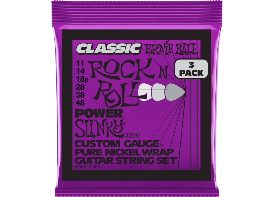 3-Pack Power Slinky Rock N Roll Electric Strings 11-48