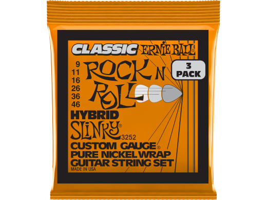 Ernie Ball - 3-Pack Hybrid Slinky Rock N Roll Electric Strings 9-46