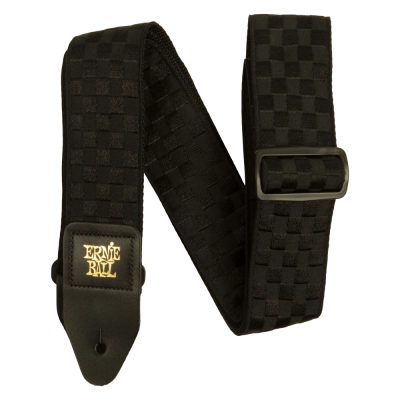 Ernie Ball - Black Checkers Jacquard Strap