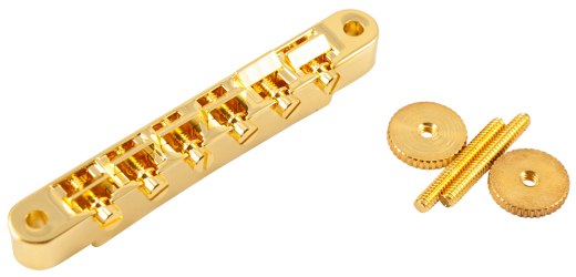 Kluson - Non-Wired ABR-1 Tune-O-Matic Bridge with Brass Saddle - Gold