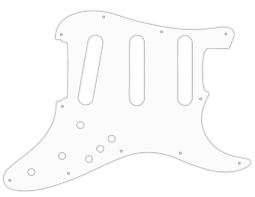WD Music - Custom Pickguard for Fender Stratocaster Elite - White