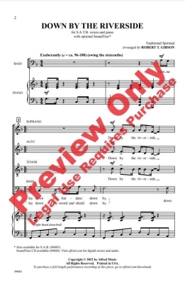 Down by the Riverside - Traditional/Gibson - SATB