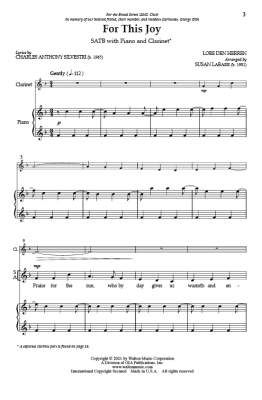 For This Joy - Silvestri/LaBarr - SATB