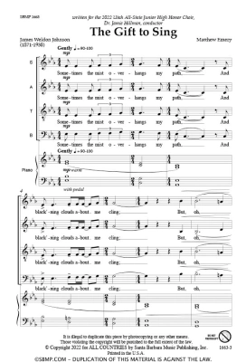 The Gift to Sing - Johnson/Emery - SATB