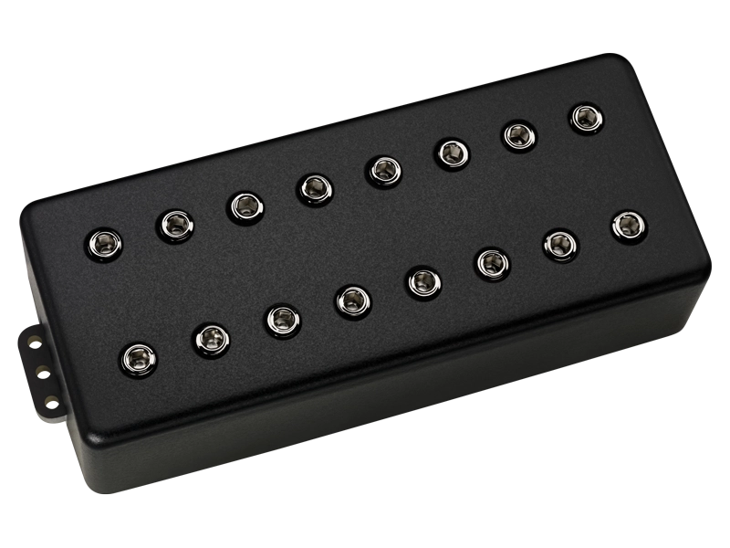 D Activator 8-String Bridge Pickup - Black Metal Cover with Nickel Poles