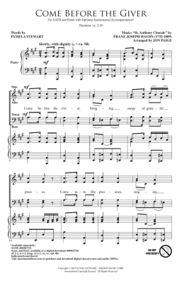 Come Before the Giver - Stewart/Haydn/Paige - SATB