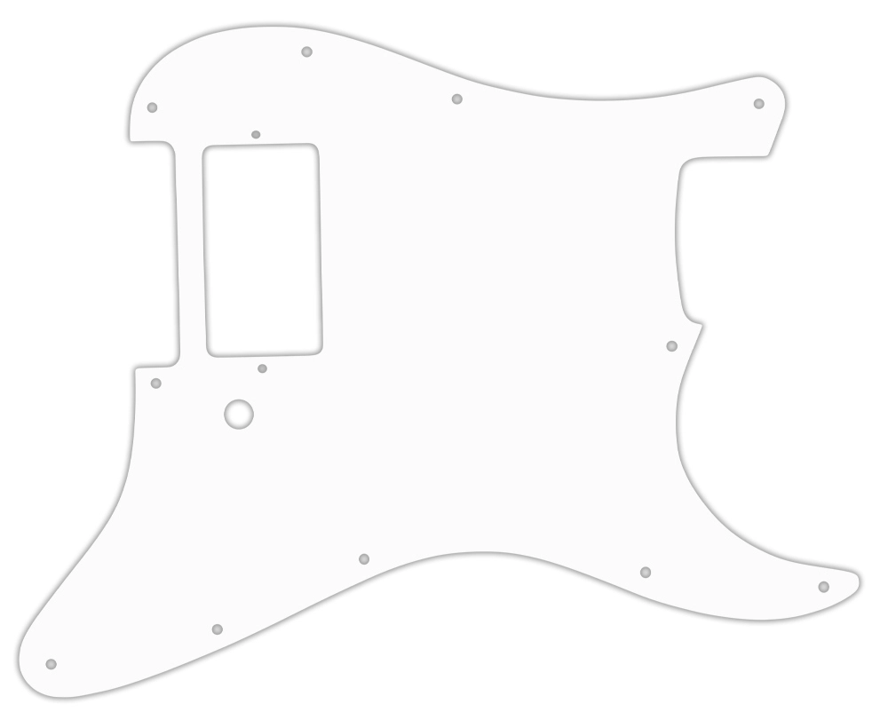 Custom Pickguard for Single Humbucker Fender Stratocaster - White