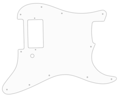 WD Music - Custom Pickguard for Single Humbucker Fender Stratocaster - White