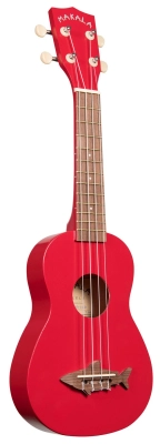 Red Sea Soprano Shark Ukulele - Red