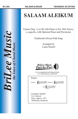 BriLee Music Publishing - Salaam Aleikum - African/Farnell - Unison/SS/SA/SSA