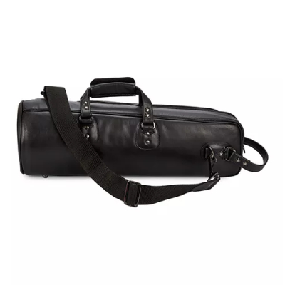 Trumpet and Mute Leather Gig Bag - Black