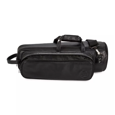 Trumpet and Mute Leather Gig Bag - Black