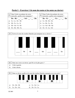 La Methode Coe, cahier d\'exercices, partie 1 - Theory Workbook