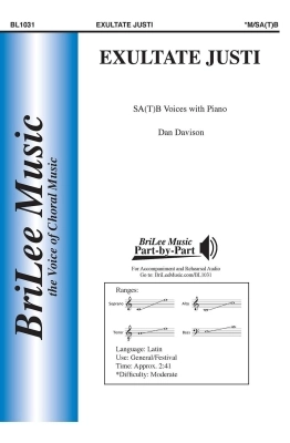 BriLee Music Publishing - Exultate Justi - Davison - SATB