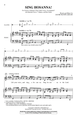 Sing Hosanna! - Tilton - Unison/2pt Treble