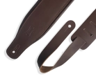 3\'\' Top Grain Padded Leather Guitar Strap - Dark Brown