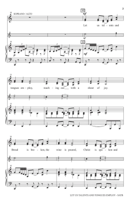 Let Us Talents and Tongues Employ - Kaan/Potter/Leavitt - SATB