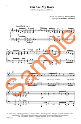 You Are My Rock - Crane/Sorenson - SATB