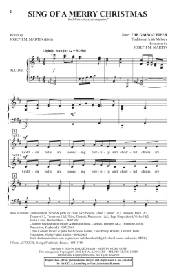Sing of a Merry Christmas - Martin - 2pt Treble