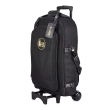 Triple Trumpet Wheelie Gigbag - Black with Leather Trim