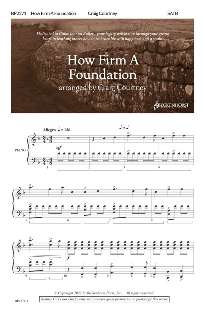 How Firm A Foundation - Courtney - SATB