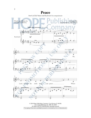 Peace  - Mock/Nichols - SATB