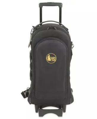 Gard Bags - Compact Triple Trumpet Wheelie - Black with Leather Trim