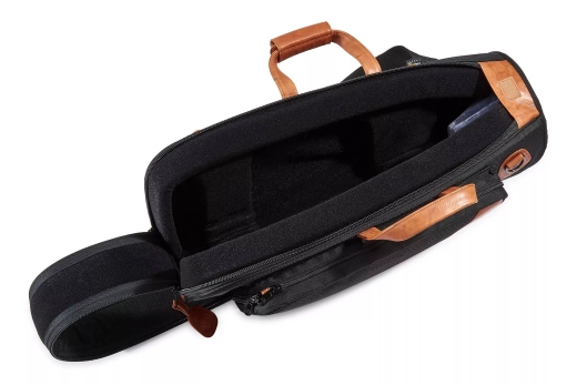 Single Trumpet Gigbag - Black with Leather Trim