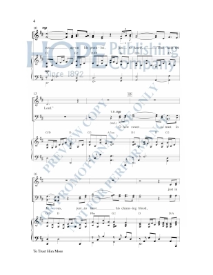 To Trust Him More - Stead/McDonald - SATB