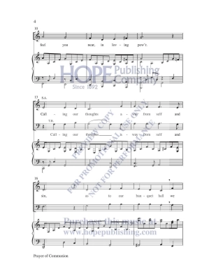 Prayer of Communion - Hoyt/Monk/McDonald - SATB