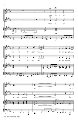 Go Down, Moses – Gospel traditionnel/Shaw – SSA