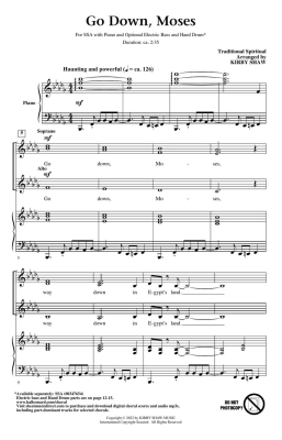 Go Down, Moses – Gospel traditionnel/Shaw – SSA