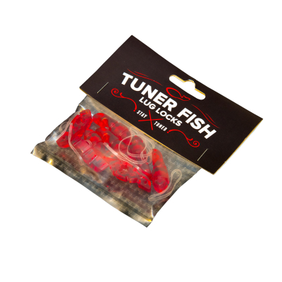Tuner Fish Lug Locks - Lug Locks 8 Pack - Red