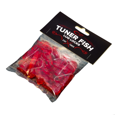 Tuner Fish Lug Locks - Lug Locks 24 Pack - Red