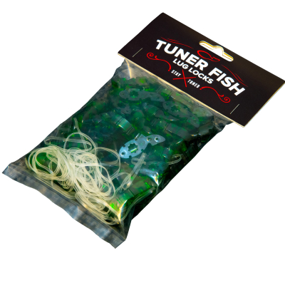 Tuner Fish Lug Locks - Lug Locks 50 Pack - Green