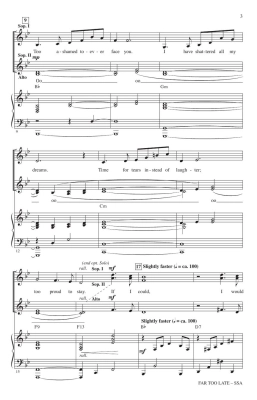 Far Too Late (from Andrew Lloyd Webber\'s Cinderella) - Webber/Zippel/Huff - SSA