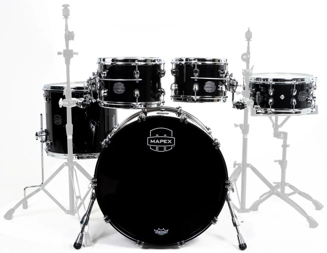 Saturn Evolution 5-Piece Shell Pack (22,10,12,16,SD) - Piano Black
