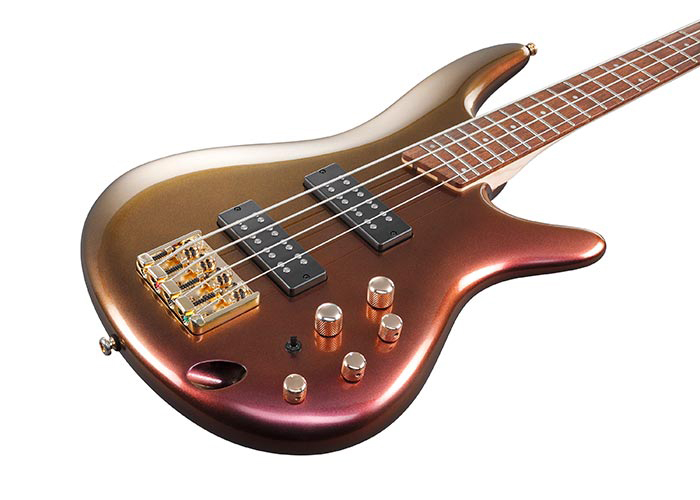 Ibanez SR300EDX Electric Bass Rose Gold Chameleon Long & McQuade