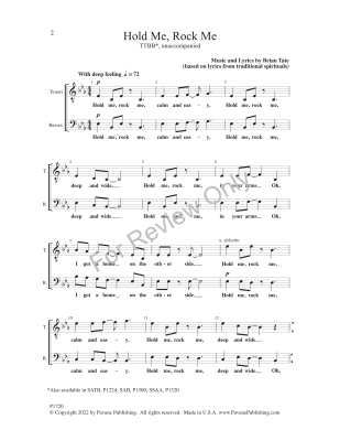 Hold Me, Rock Me - Tate - TTBB a cappella