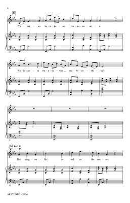 Akatonbo (Red Dragonfly) - Traditional Japanese Folk Song/Gilpin - 2pt