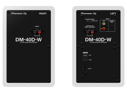 DM-40D 4\'\' Active Desktop Monitors (Pair) - White