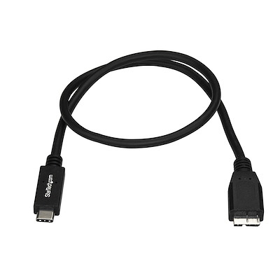 StarTech - USB-C to Micro-B Cable, Male/Male, 0.5m, USB 3.1 (10Gbps)